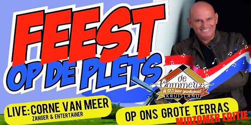 Feest op de Plets met Corné van Meer — festival in Roosendaal
